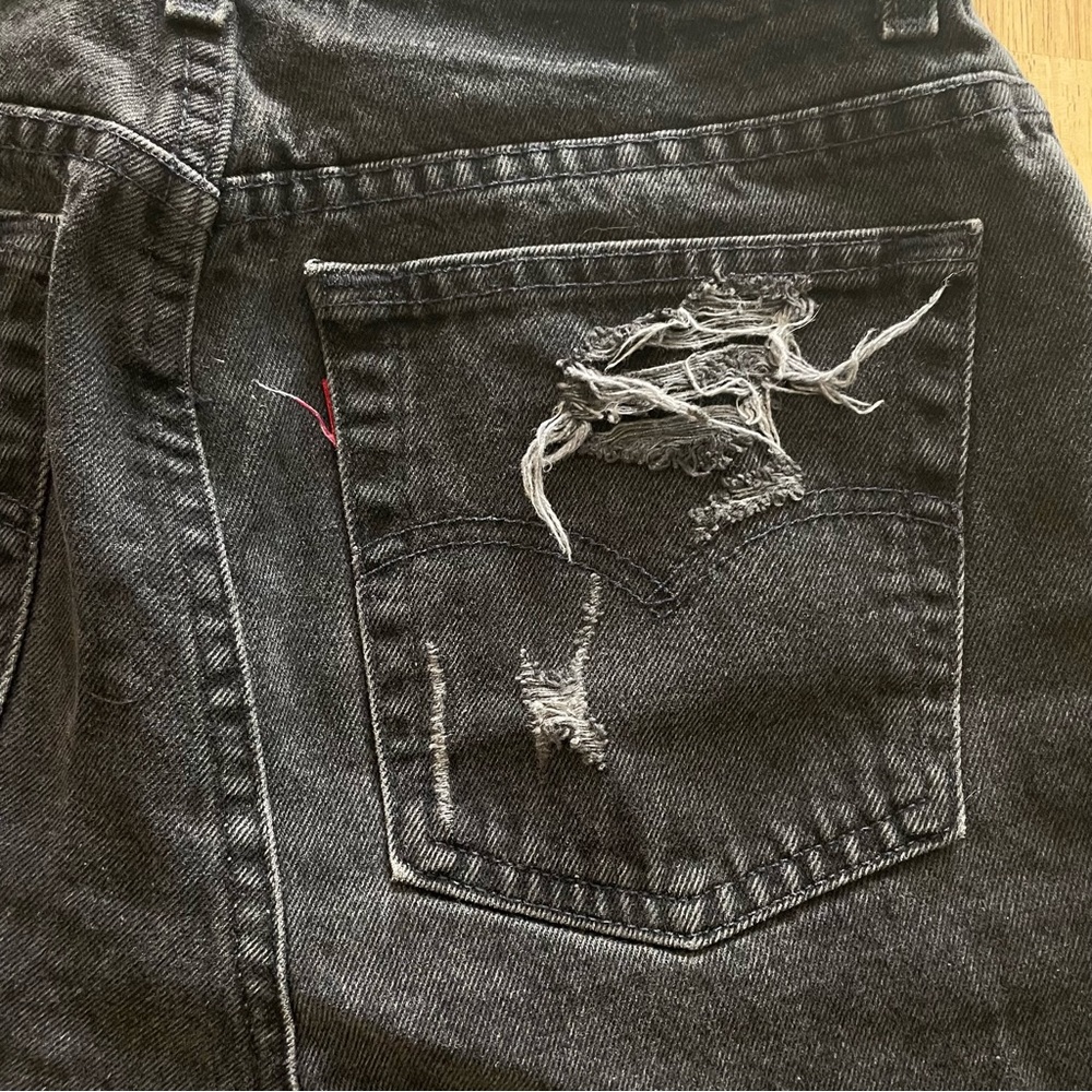 LEVIS x LF FURST OF A KIND DISTRESSED VINTAGE DENIM SKIRT - Picture 3 of 5